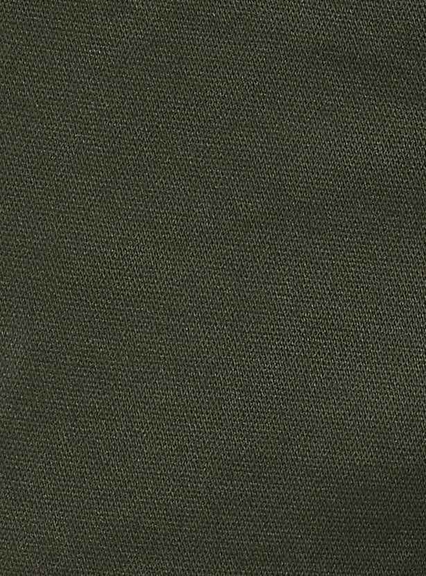 CODE Men Solid Slim Tapered Casual Trousers