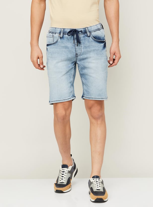 Buy PEPE JEANS Men Acidwashed Slim Fit Denim Shorts from Pepe - Main Image