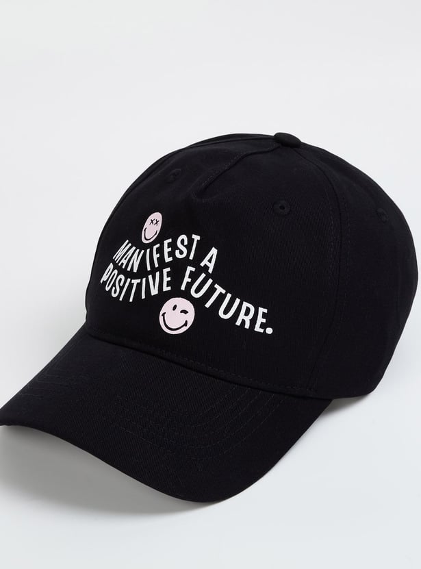 SmileyWorld Men Typographic Printed Adjustable Baseball Cap