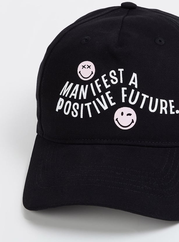 SmileyWorld Men Typographic Printed Adjustable Baseball Cap