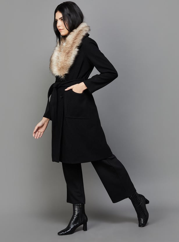 Fur lined trench coat womens hotsell