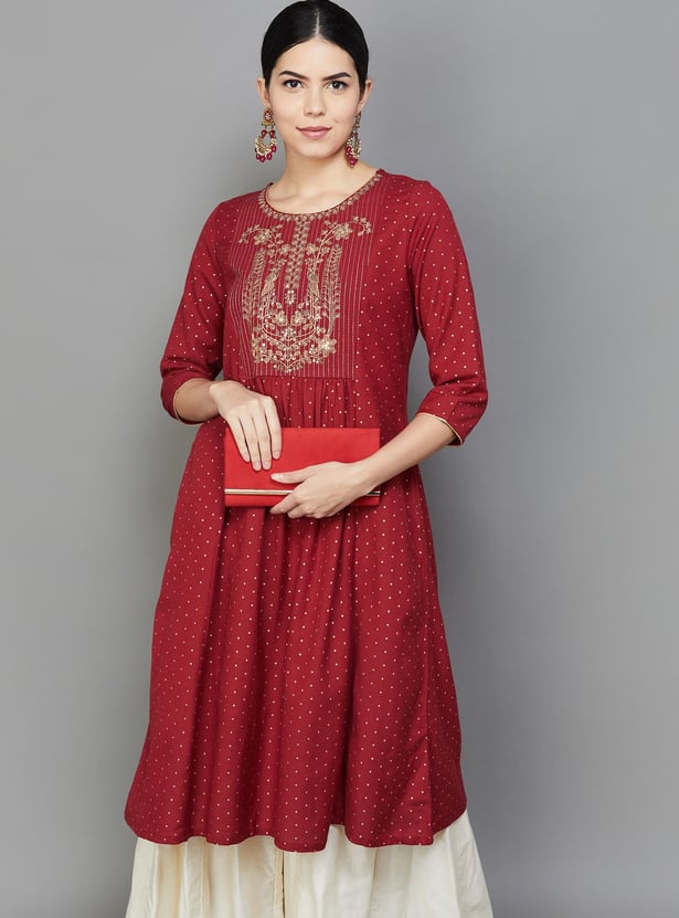 MELANGE Women Printed A-Line Kurta