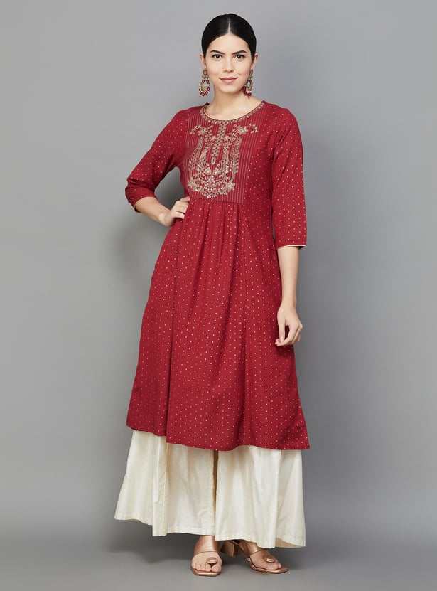 MELANGE Women Printed A-Line Kurta