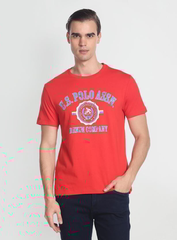 U.S. POLO ASSN. Men Slim Fit Graphic Printed T-Shirt