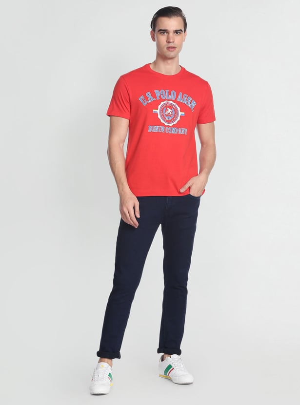 U.S. POLO ASSN. Men Slim Fit Graphic Printed T-Shirt