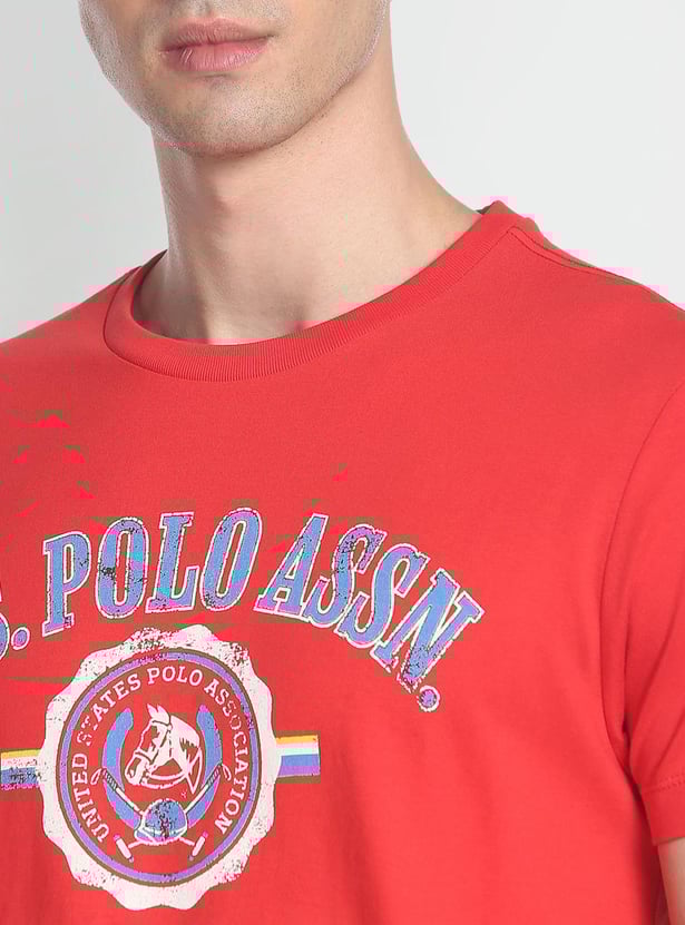 U.S. POLO ASSN. Men Slim Fit Graphic Printed T-Shirt
