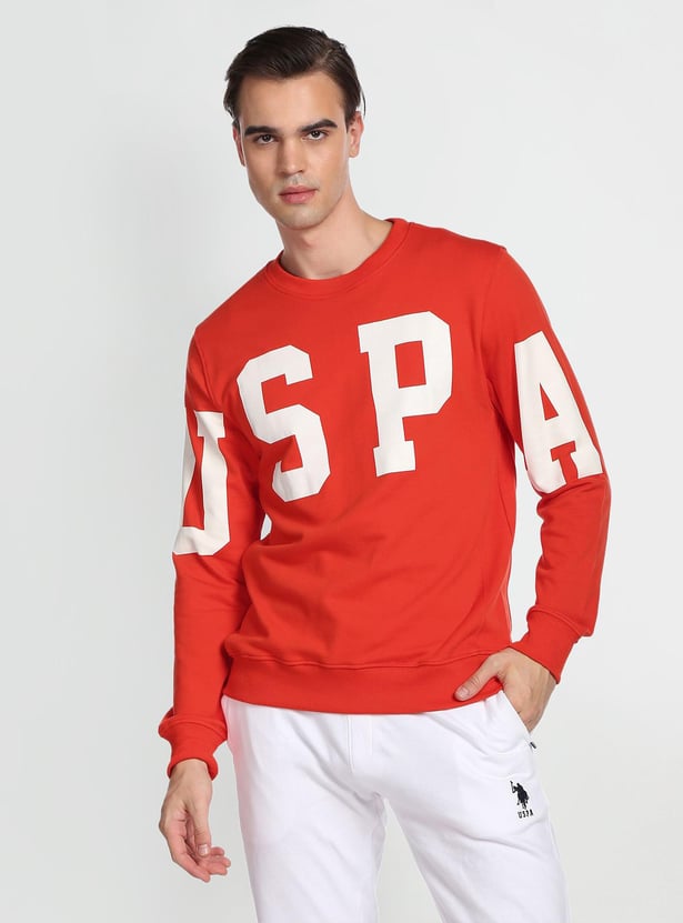 U.S. POLO ASSN. Men Printed Crew Neck Sweatshirt