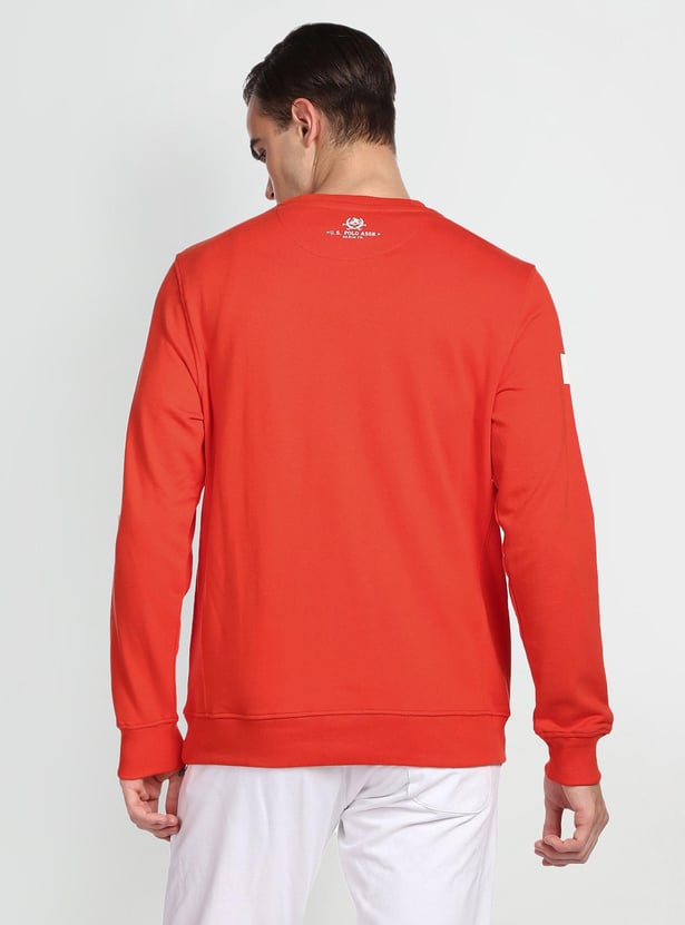 U.S. POLO ASSN. Men Printed Crew Neck Sweatshirt