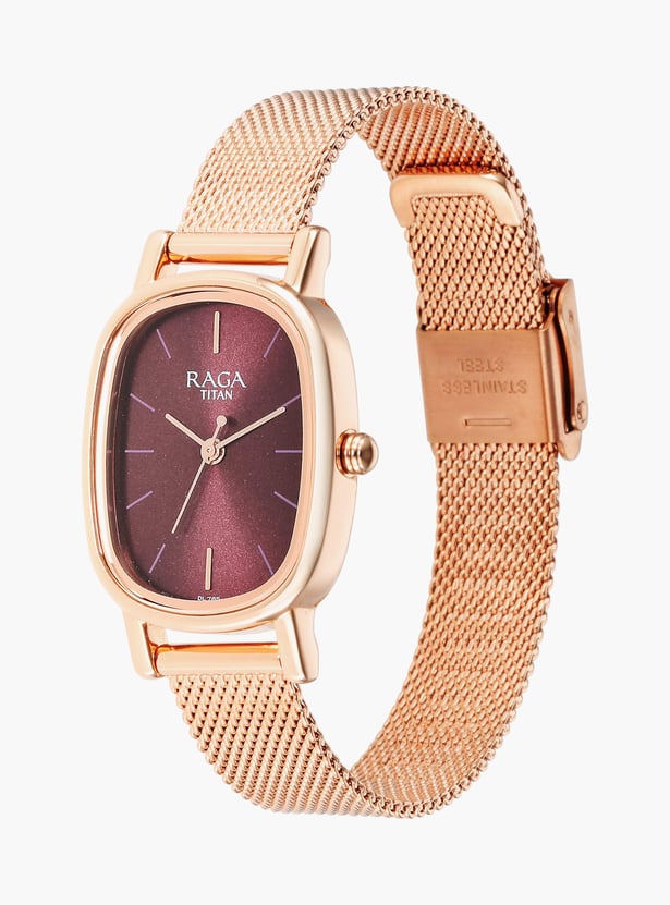 Buy TITAN Women Analog Watch with Stainless Steel Strap 2665WM01 from Titan at just INR 5420.0