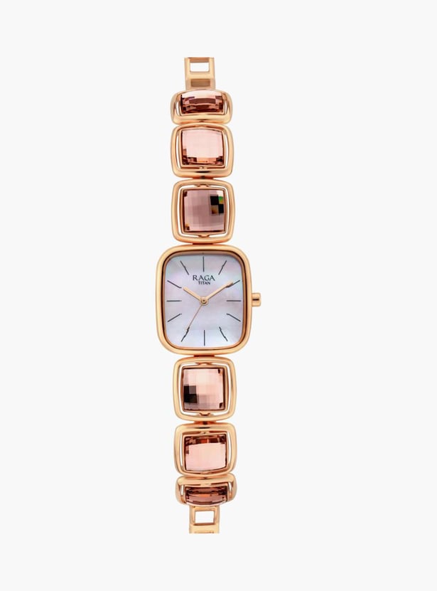 Buy TITAN Raga Women Embellished Analog Watch 95136WM01 from Titan at just INR 16795.0