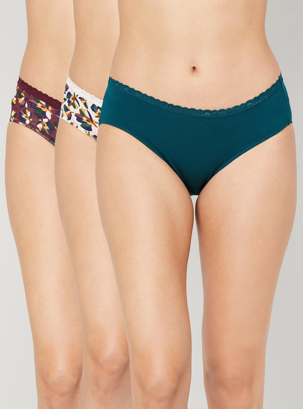 TRIUMPH Printed Hipster Panties - Pack of 3