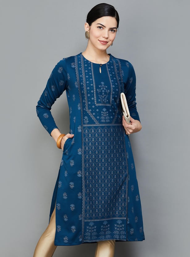 MELANGE Women Printed Straight Kurta