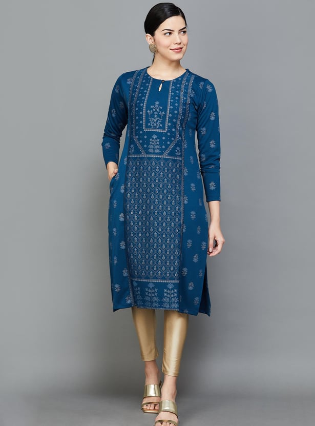 MELANGE Women Printed Straight Kurta