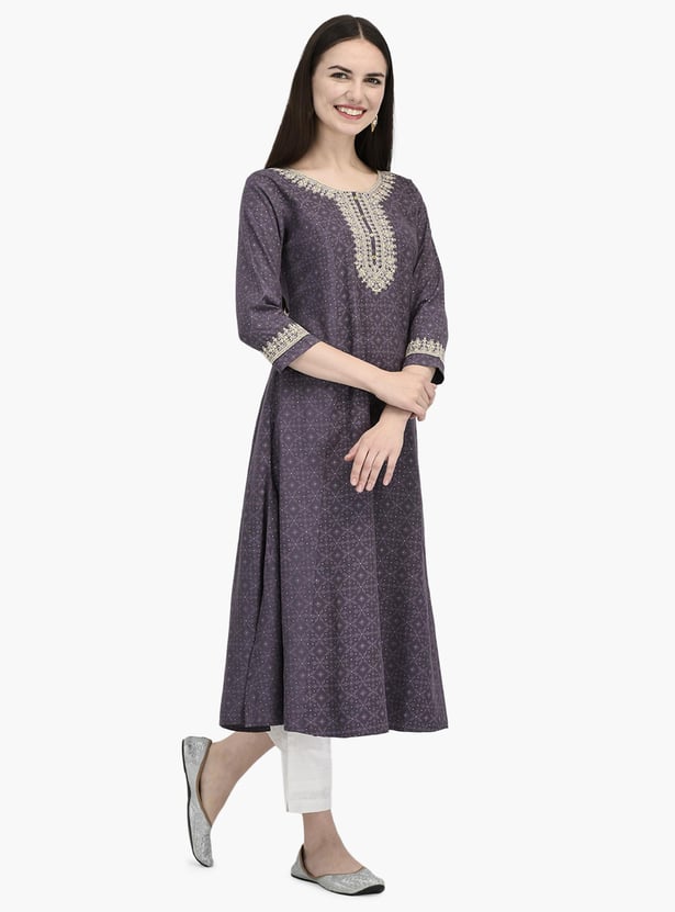 SPAN Women Printed A-Line Kurta