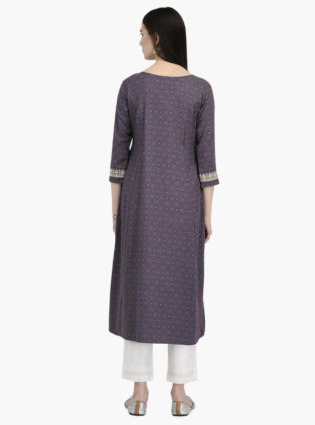 SPAN Women Printed A-Line Kurta