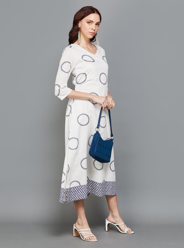 COLOUR ME Women Printed A-line Dress