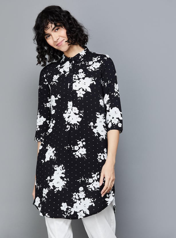 COLOUR ME Women Printed Collared Tunic