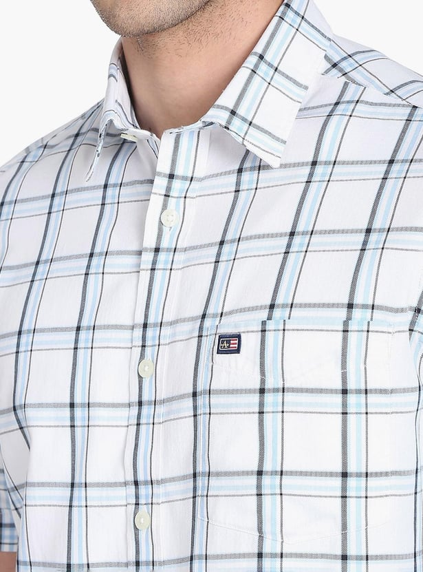 ARROW SPORT Men Checked Manhattan Casual Shirt (Slim)