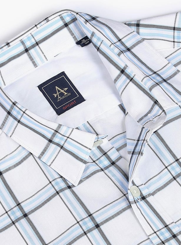 ARROW SPORT Men Checked Manhattan Casual Shirt (Slim)