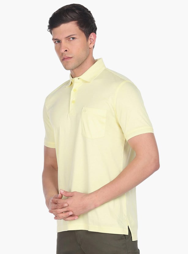 ARROW Men Solid Regular Fit Polo T-shirt