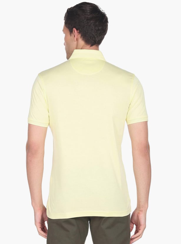 ARROW Men Solid Regular Fit Polo T-shirt