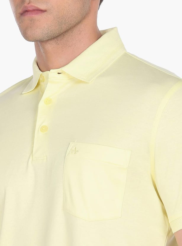 ARROW Men Solid Regular Fit Polo T-shirt