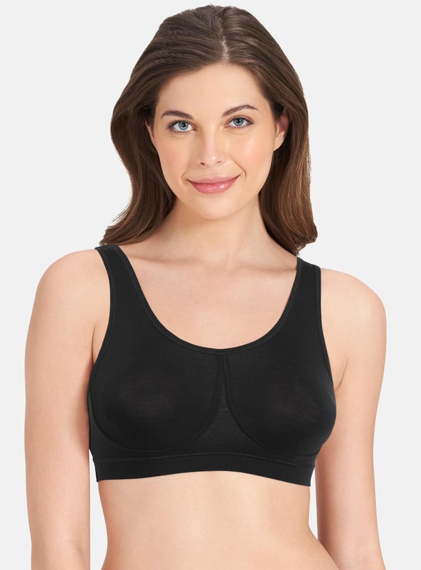 AMANTE Solid Padded Non-Wired Slip-On Bra