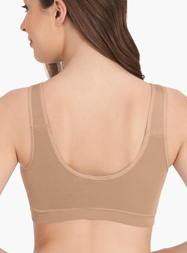 AMANTE Solid Padded Non-Wired Slip-On Bra