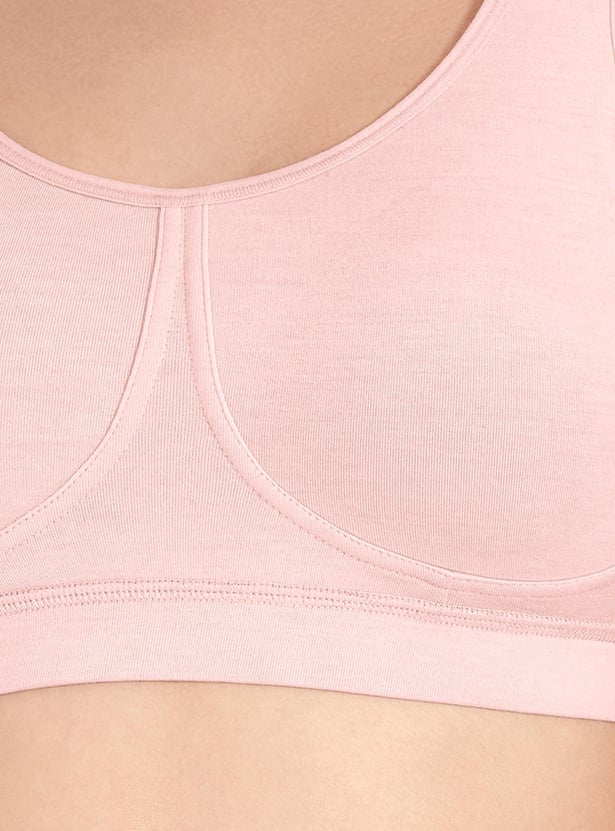 AMANTE Solid Padded Non-Wired Slip-On Bra