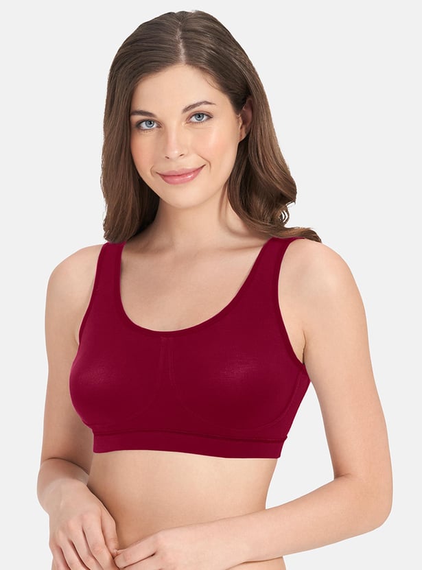AMANTE Solid Padded Non-Wired Slip-On Bra