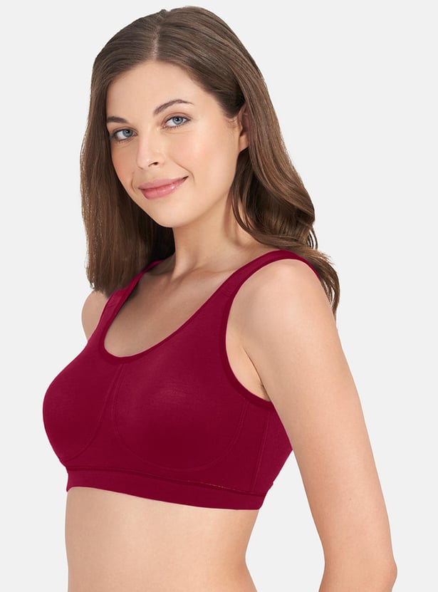AMANTE Solid Padded Non-Wired Slip-On Bra