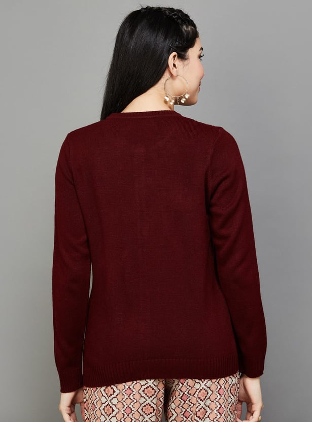 MELANGE Women Knitted Cardigan