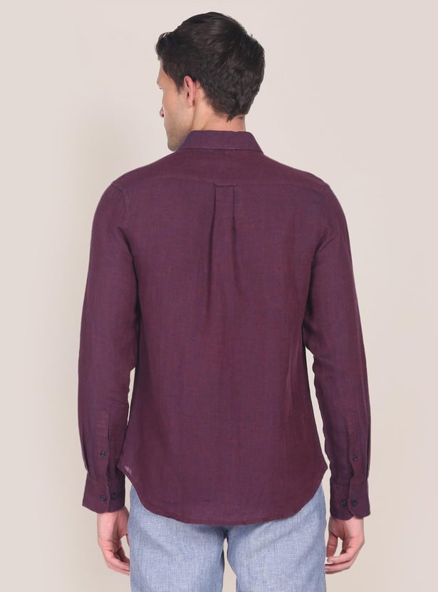 U.S. POLO ASSN. Men Full Sleeves Solid Casual Shirt