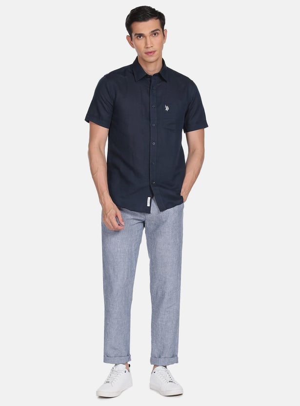 U.S.POLO ASSN. Men Solid Regular Fit Casual Shirt