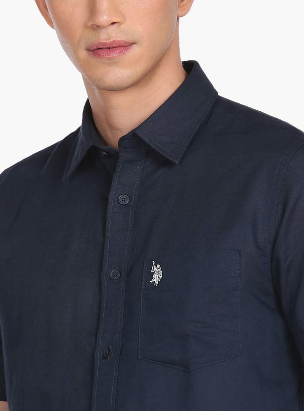 U.S.POLO ASSN. Men Solid Regular Fit Casual Shirt
