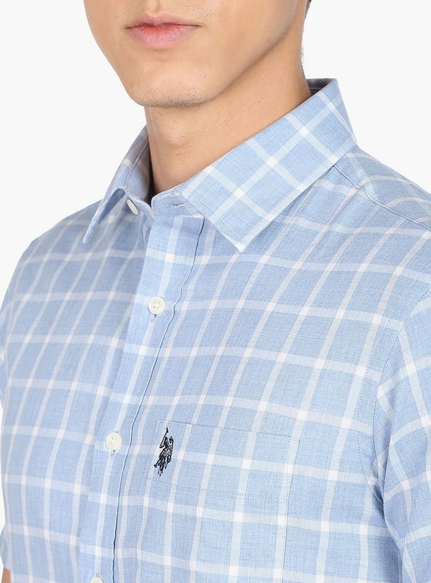 U.S. POLO ASSN. Men Checked Regular Fit Casual Shirt