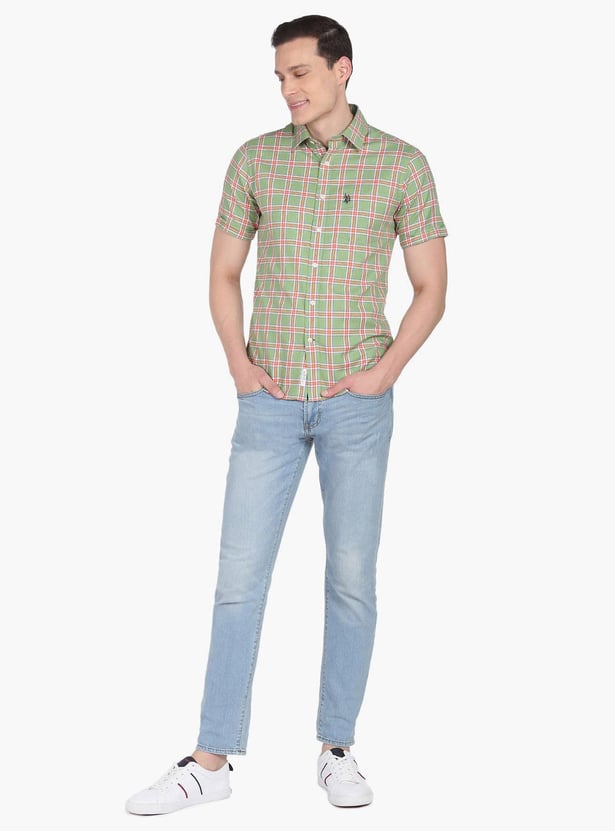 U.S. POLO ASSN. Men Checked Regular Fit Casual Shirt