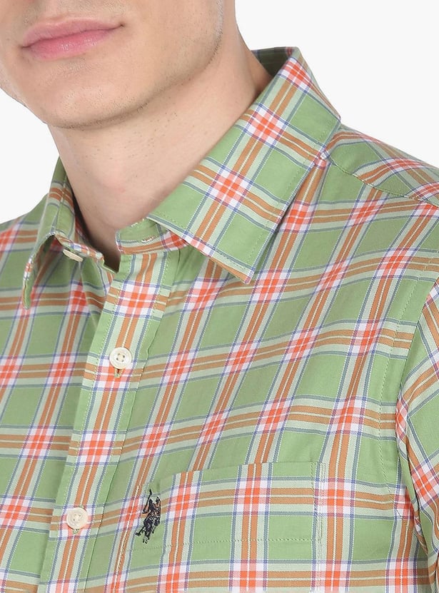 U.S. POLO ASSN. Men Checked Regular Fit Casual Shirt