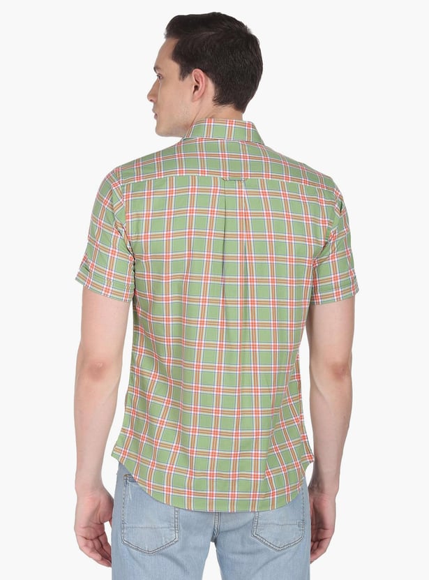 U.S. POLO ASSN. Men Checked Regular Fit Casual Shirt