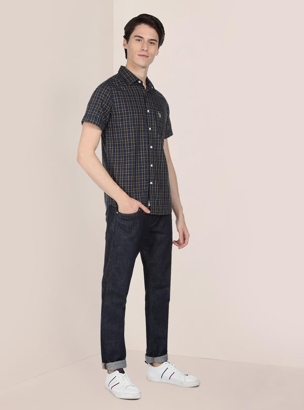 U.S. POLO ASSN. Men Checked Regular Fit Casual Shirt