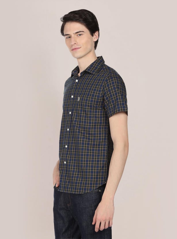U.S. POLO ASSN. Men Checked Regular Fit Casual Shirt