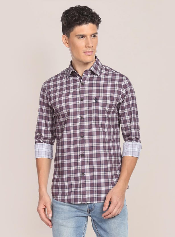 U.S. POLO ASSN. Men Checked Regular Fit Casual Shirt