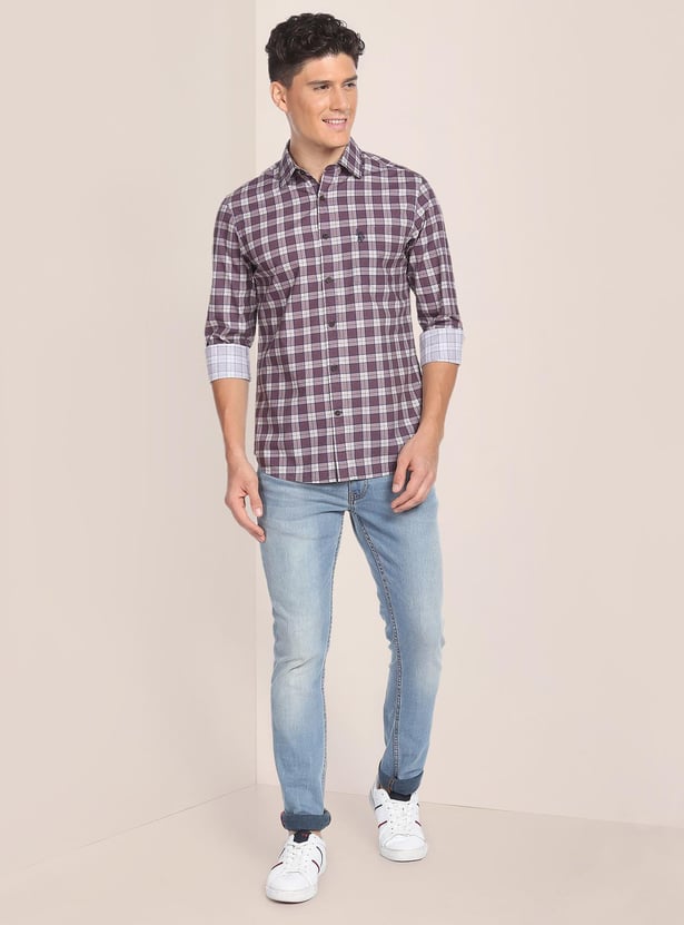 U.S. POLO ASSN. Men Checked Regular Fit Casual Shirt