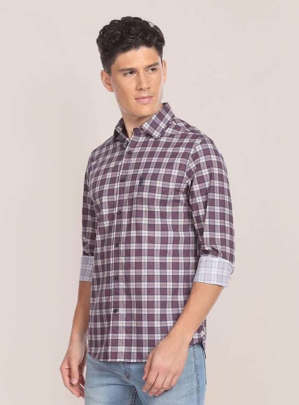 U.S. POLO ASSN. Men Checked Regular Fit Casual Shirt