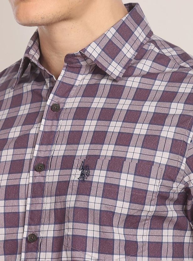 U.S. POLO ASSN. Men Checked Regular Fit Casual Shirt