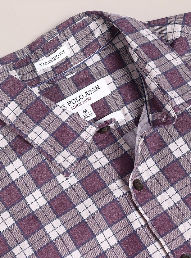 U.S. POLO ASSN. Men Checked Regular Fit Casual Shirt
