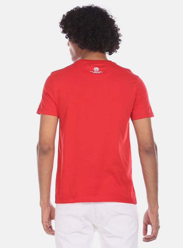 U.S.POLO ASSN. Men Printed Regular Fit Crew Neck T-shirt