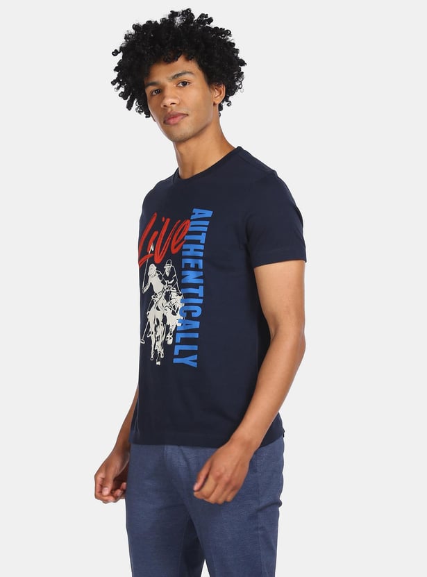 US POLO ASSN. Men Graphic Printed Regular Fit T-shirt