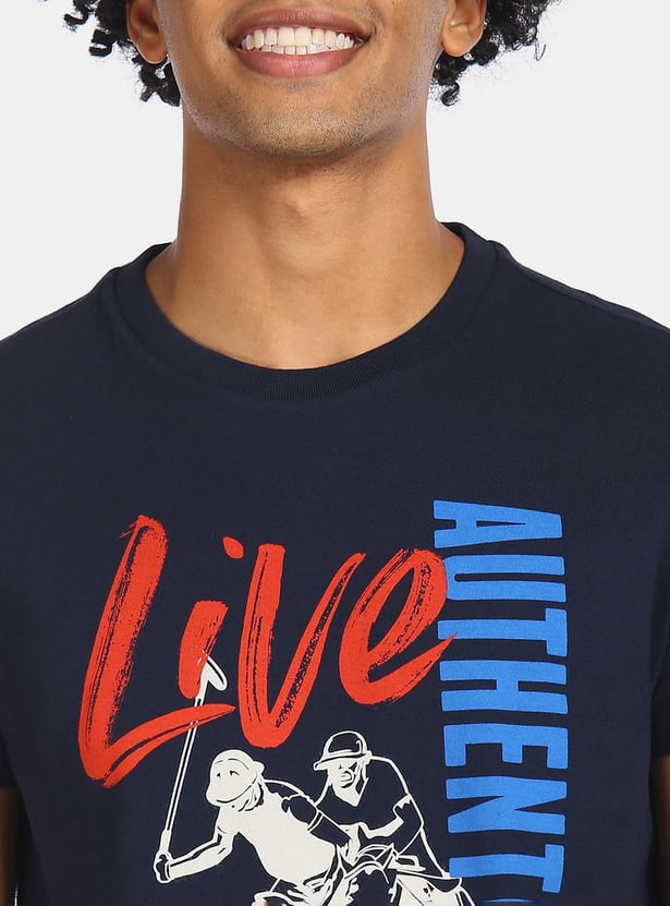 US POLO ASSN. Men Graphic Printed Regular Fit T-shirt