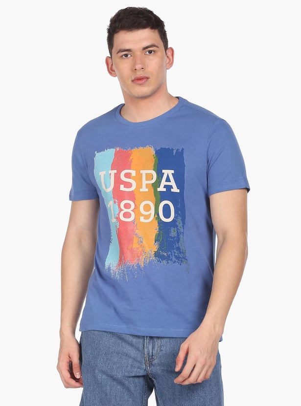 U.S. POLO ASSN. Men Graphic Printed Regular Fit T-Shirt